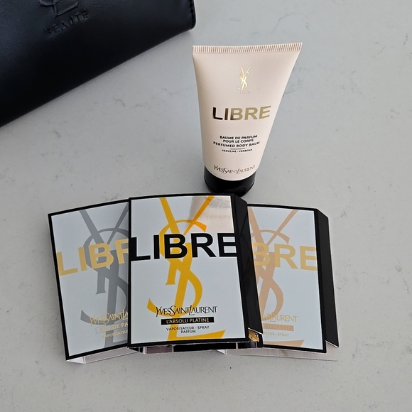 Brand New YVES SAINT LAURENT trio body lotion body balm Libre & 3x Libre samples - Picture 1 of 3